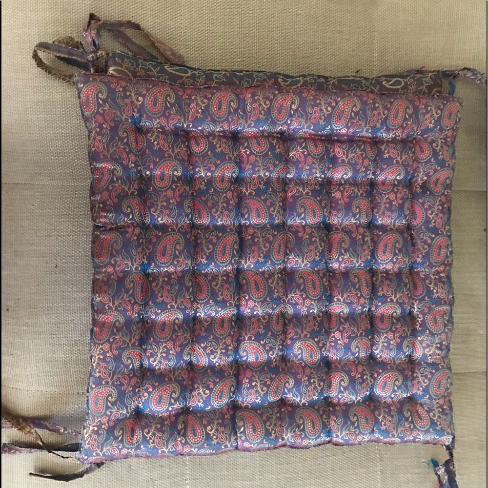 Set of 3 Boho seat cushions.
